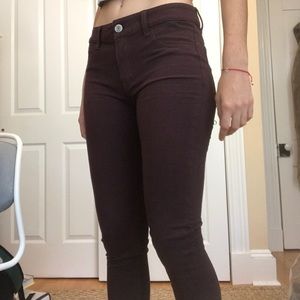 AEO maroon jeggings